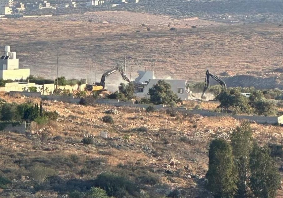 Occupation Demolishes a House in Shuqba West of Ramallah